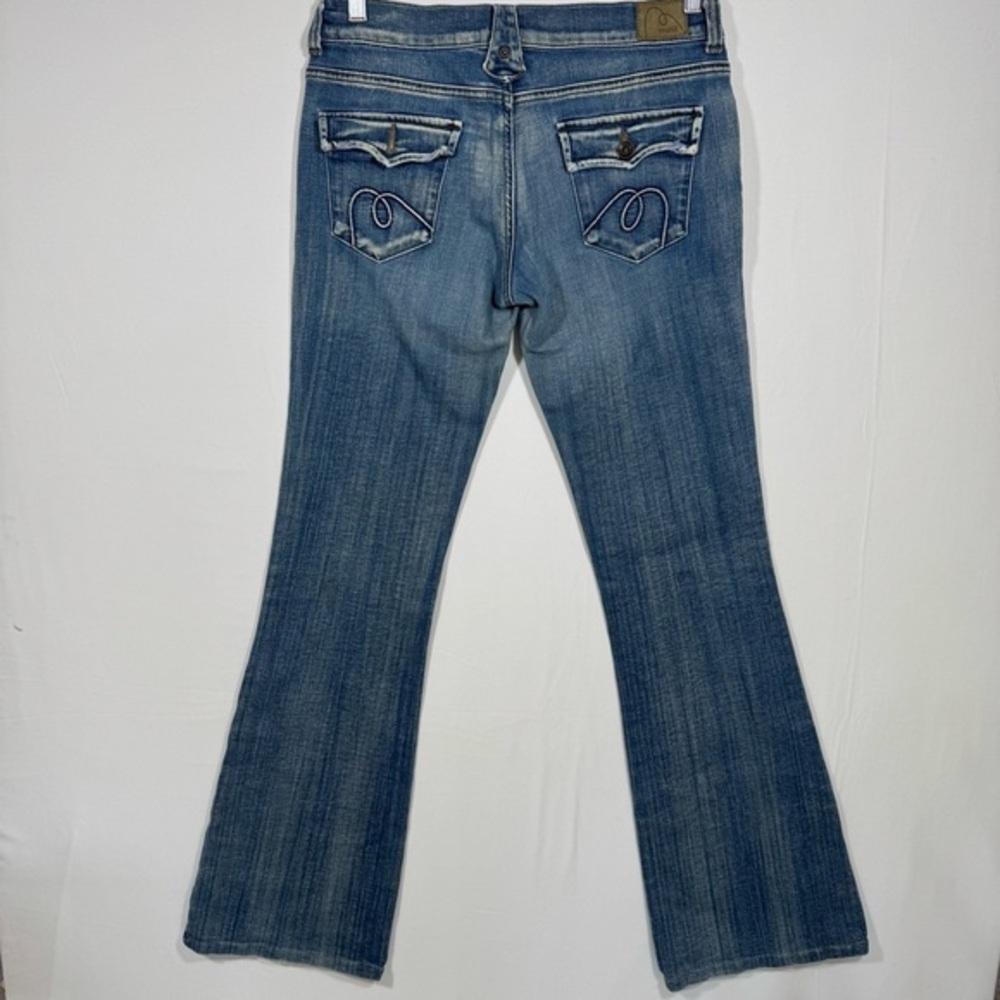 Mavi Mishka Jeans Women’s 29 Blue Low Rise Bootcut Y2K Flap Pocket Denim Casual - Picture 6 of 13